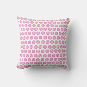 Roze Daisy Print Kussen