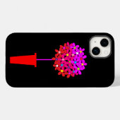 Roze Daisy Puff Topiary Case-Mate iPhone Case (Achterkant (horizontaal))