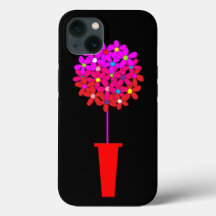 Roze Daisy Puff Topiary