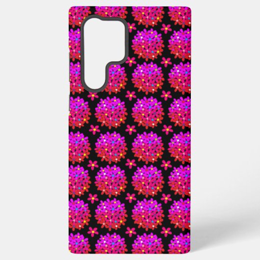 Roze Daisy Puffs Samsung Galaxy Hoesje (Achterkant)