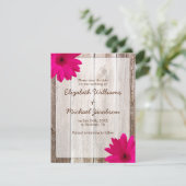 Roze Daisy Rustic Barn sparen de Aankondiging van (Staand voorkant)