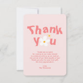 Roze Daisy Spring Baby in Bloom Baby shower Bedankkaart (Voorkant)