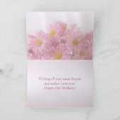 Roze daisy Sweet 16 Verjaardagskaart Kaart (Binnen)