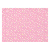 Roze Daisy Tablecloth Tafelkleed (Voorkant (Horizontaal))
