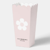 Roze Daisy Verjaardag Popcorn Bedankdoosjes (Voorkant)