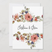 Roze Daisy Wildflower Waterverf Bloemen Kaart (Achterkant)