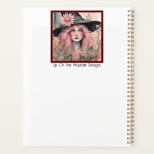 Roze Daisy Witch Planner (Achterkant)