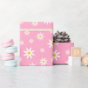 Roze Daisy Wrapping Paper Cadeaupapier
