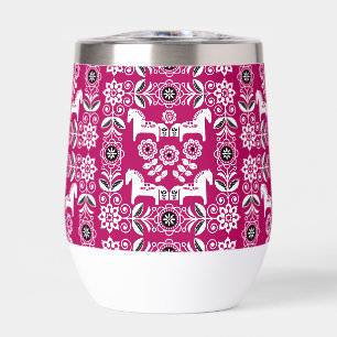 Roze Dala Zweeds Paard Print