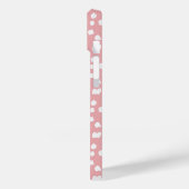 Roze Dalmatian Print Name Hoesje-Mate iPhone Case (Achterkant / Links)