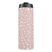 Roze Dalmatische Spots, Dalmatische Stippen, gecit Thermosbeker (Voorkant)