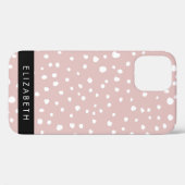Roze Dalmatische Vlekken, Dalmatische Stippen, Jou Case-Mate iPhone Case (Achterkant (horizontaal))