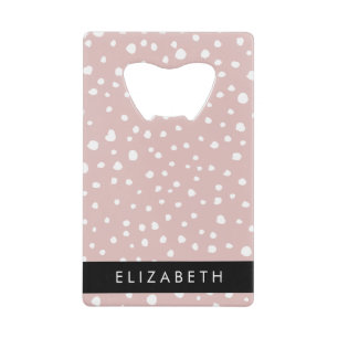 Roze Dalmatische Vlekken, Dalmatische Stippen, Jou Kredietkaart Flessenopener