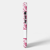 Roze Damask #2 met monogram in VictoriaShaylee Case-Mate iPhone Case (Achterkant / Links)
