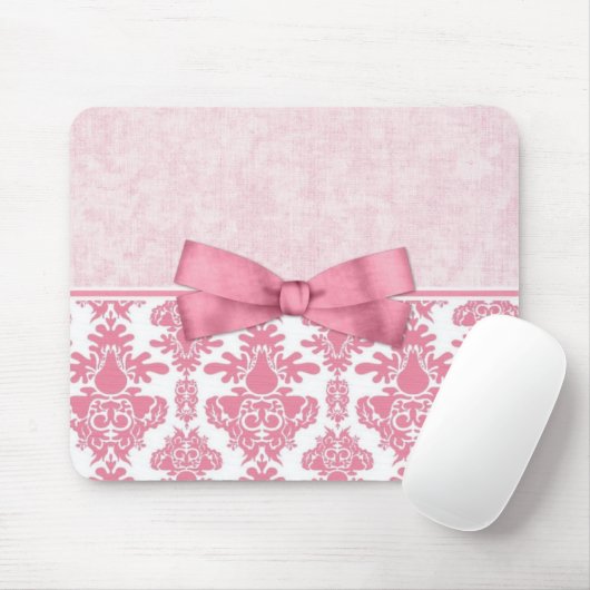 Roze Damask (2) Muismat (Met muis)