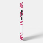 Roze Damask #6 met monogram in VictoriaShaylee Case-Mate iPhone Case (Achterkant / Links)