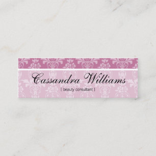 Roze Damask Beauty Micro Mini Visitekaartjes