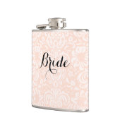 Roze Damask Bride Flask Heupfles (Links)