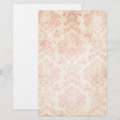 Roze Damask Briefpapier (Voorkant / Achterkant)
