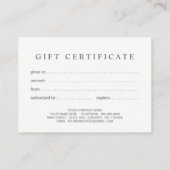 Roze Damask  Cadeaubon Kortingskaartje (Achterkant)