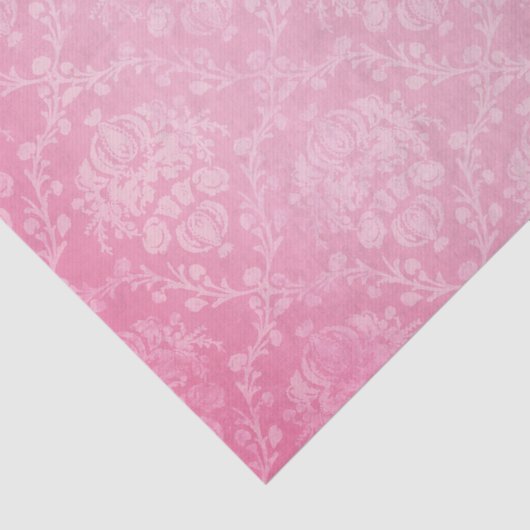 Roze Damask Christmas Tissuepapier (Detail)