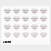 Roze Damask Dank u bruiloft envelop afdichtingen Hart Sticker (Vel)