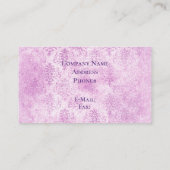 Roze Damask Elegant  Typografie Visitekaartje (Achterkant)