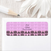 Roze Damask Etiket (Insitu)