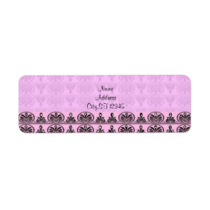 Roze Damask Etiket