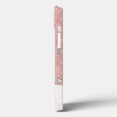 Roze Damask Floral Monogram Case-Mate iPhone Case (Achterkant / Links)