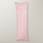 Roze Damask Glam Lichaamskussen (Voorkant Verticaal)