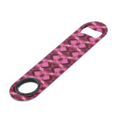 Roze Damask Hearts Speed Flessenopener (Achterkant Gekanteld)
