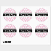 Roze Damask Matching Dank u Stickers (Vel)