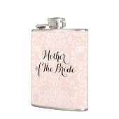 Roze  Damask Moeder van de bruid Flask Heupfles (Links)