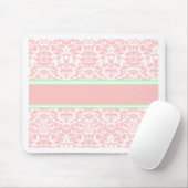 Roze Damask Muismat (Met muis)