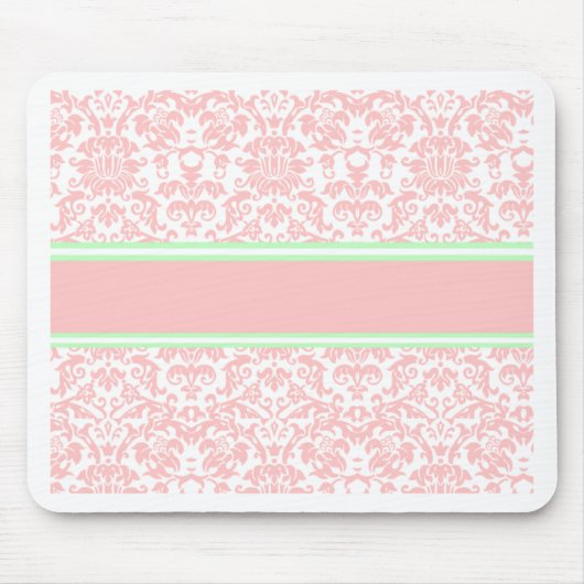 Roze Damask Muismat (Voorkant)