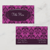 Roze Damask Opal Visitekaartje (Voorkant / Achterkant)