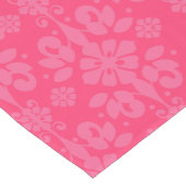 Roze Damask Patroon Korte Tafelloper (Hoek)