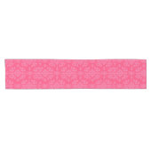 Roze Damask Patroon Korte Tafelloper (Horizontaal)