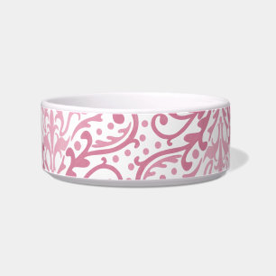 Roze Damask Pet Bowl Voerbakje
