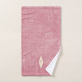  Roze Damask Print 2 Bad Handdoek (Handdoek)