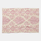  roze Damask Print Theedoek (Horizontaal)