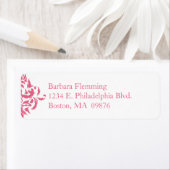 Roze Damask Return Address Label (Insitu)