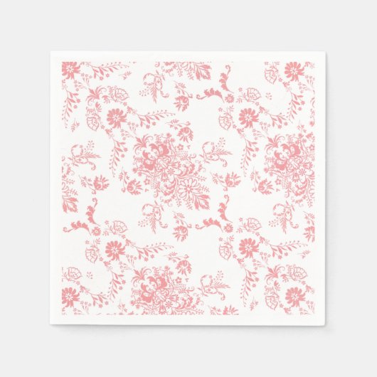 Roze Damask Servet (Voorkant)
