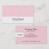 Roze Damask Visitekaartje (Voorkant / Achterkant)
