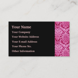 Roze Damask Visitekaartje