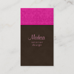 Roze Damask Visitekaartje Interior Design/spa