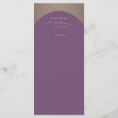 Roze Damask Wedding Menu Kaart (Achterkant)