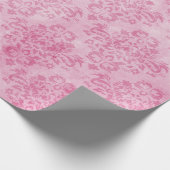 Roze Damask Wrapping Paper Roll Cadeaupapier (Hoek)