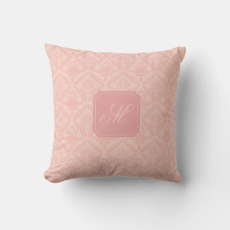 Roze Damast Elegante Bloemen Kussen